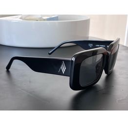 Linda Farrow x The Attico black frame sunglasses