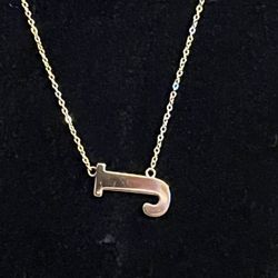 Isabella M. 925 Sterling Silver w/ Gold Overlay Letter 'J' Initial