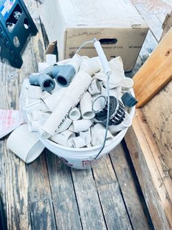 5 gallon full of PVC SPRINKLER FITTINGS