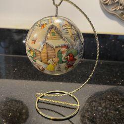 Vintage 1956 Kurt Adler Paper Mache Christmas Ornament Candy Container W Germany