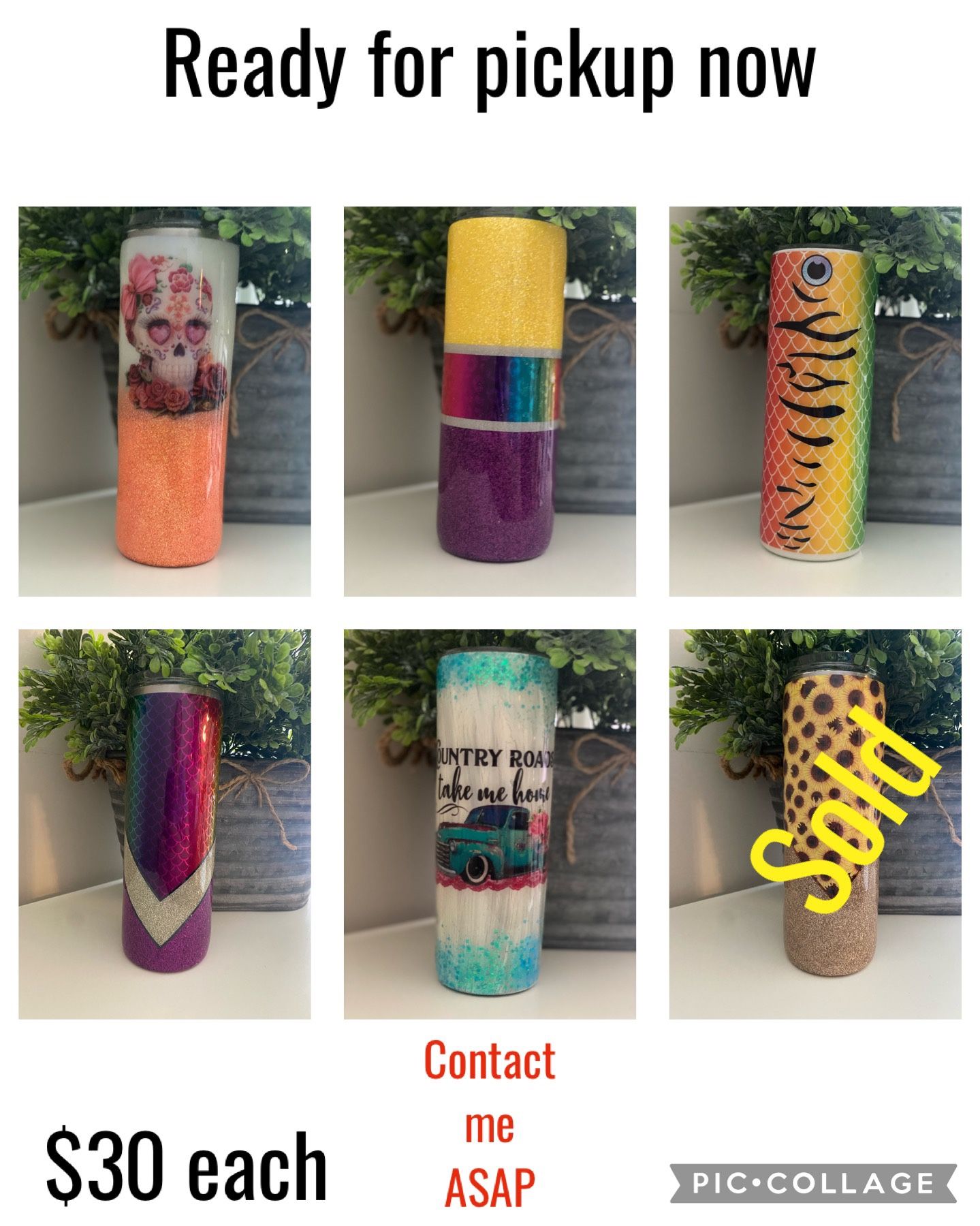Epoxy Tumblers $30 Each