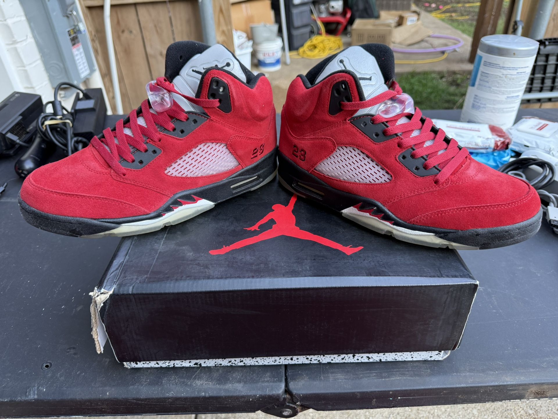 Air Jordan 5 Retro 2021 Raging Bull Red DD0587 600 Men display picture 2
