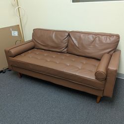 Faux Leather Couch
