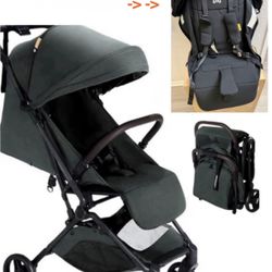 Mamazing Ultra Air 11.6 Lbs Carbon Fiber Baby Stroller Green w/ EXTRA Black Seat