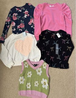 Girls long sleeve tops size medium 8