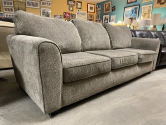PACIFIC FURNITURE Plush Grey 3-Seat Sofa