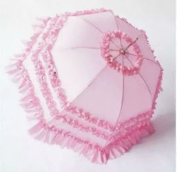 Embroidered parasol bridal decor