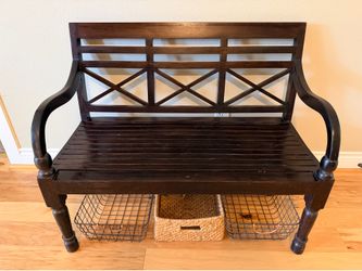 Beautiful dark wood bench