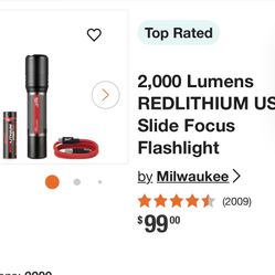 Milwaukee Flashlight - 2000 Lumens 