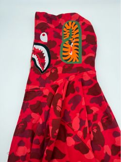 BAPE Shark Full-Zip Hoodie Red Camo Size Large