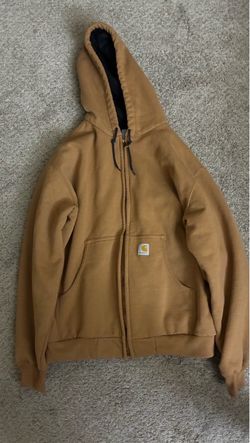 Carhartt J149 BRN Thermal-Lined Zip-Up Hoodie