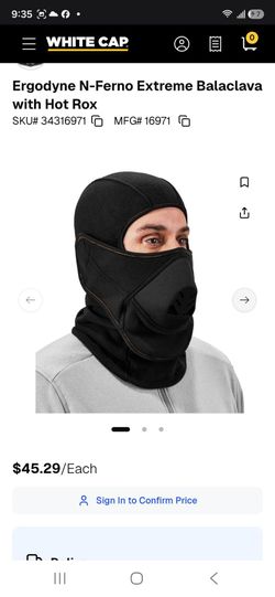 cold-weather face mask.