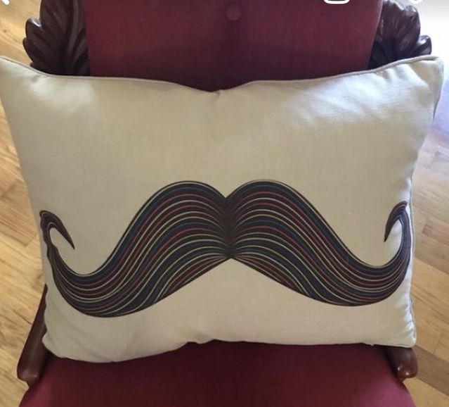 Mustache Pillow