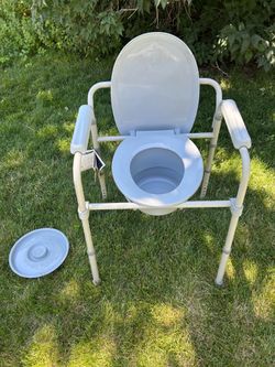 Folding Steel Commode