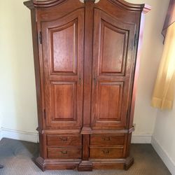 Antique Armoire Wardrobe Make any room a bedroom solid wood