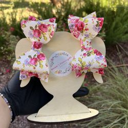 Girls Bows Floral Designed 