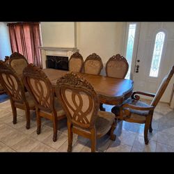 Dining room table and chairs