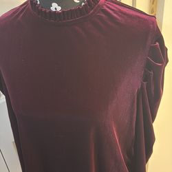 Maroon Velvet top