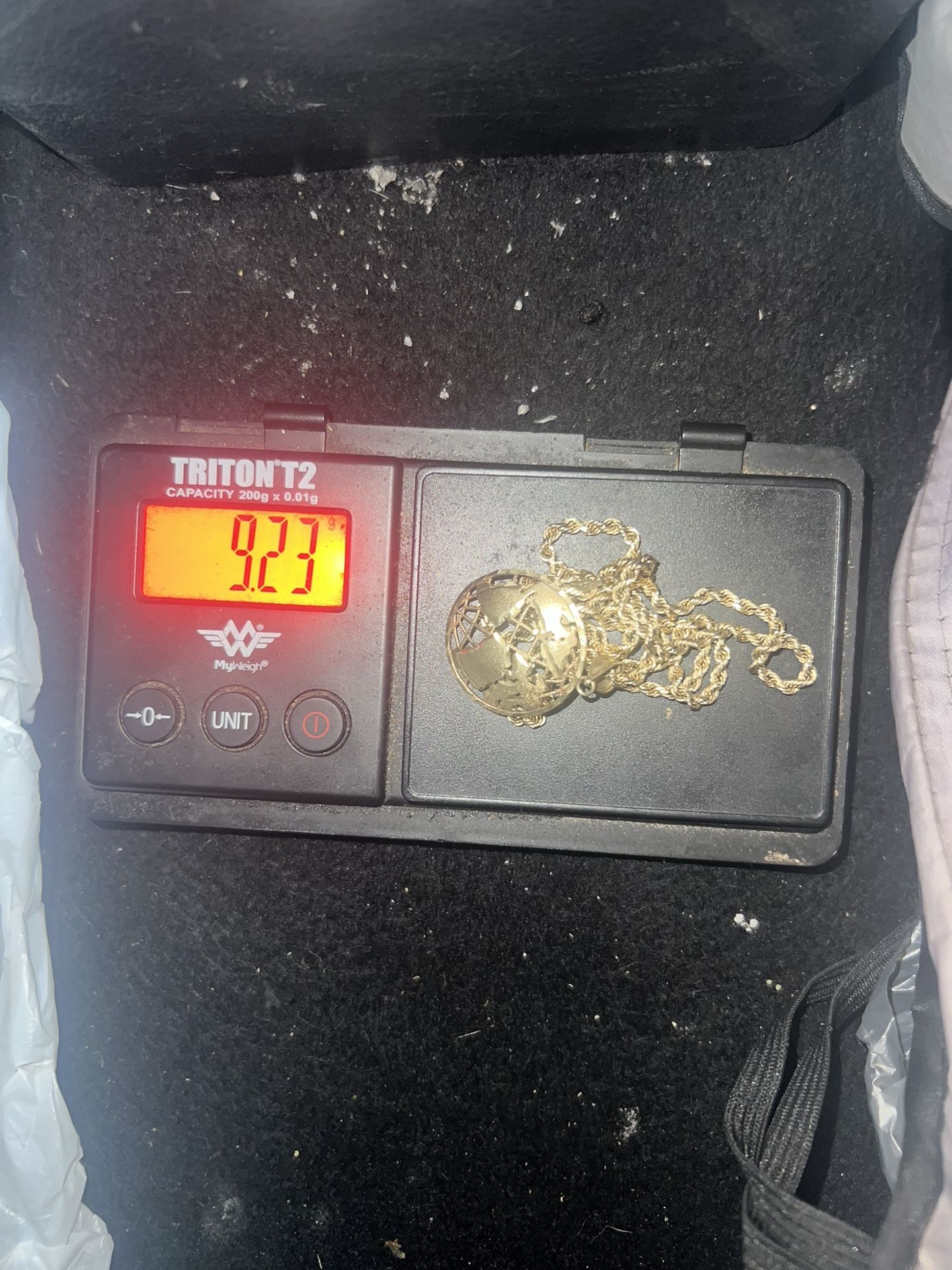 10 Rope Chain 10k Pendant