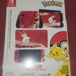 Controller Gear Pokemon Scorbunny Switch Skin & Screen Protector Set