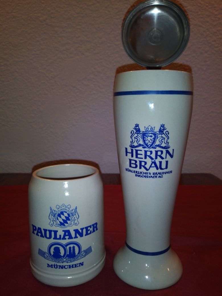 Ceramic beer mugs *German*