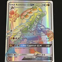 Pokemon Kommo-o GX 159/145 Guardians Rising Rainbow Secret Rare Holo