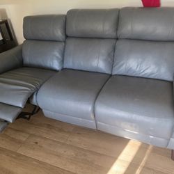Leather Power Reclining Sofa And Loveseat