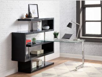 Bookshelf, converting desk.