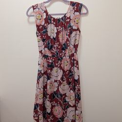 Loft Midi Floral Dress