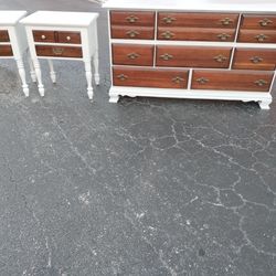 Vintage Dresser and Night Stand Set