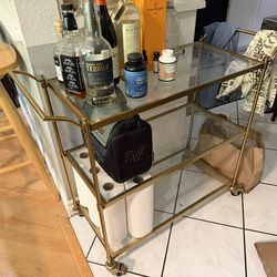 Glass Drink Cart/Bar Cart