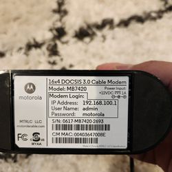 Motorola Modem DOCSIS 3.0