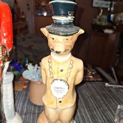Vintage jim bean fox decanter queen mary nineteen sixty nine