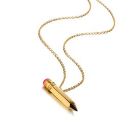 Iamdoyleyboutique: Gold pencil Necklace For Teacher Kids