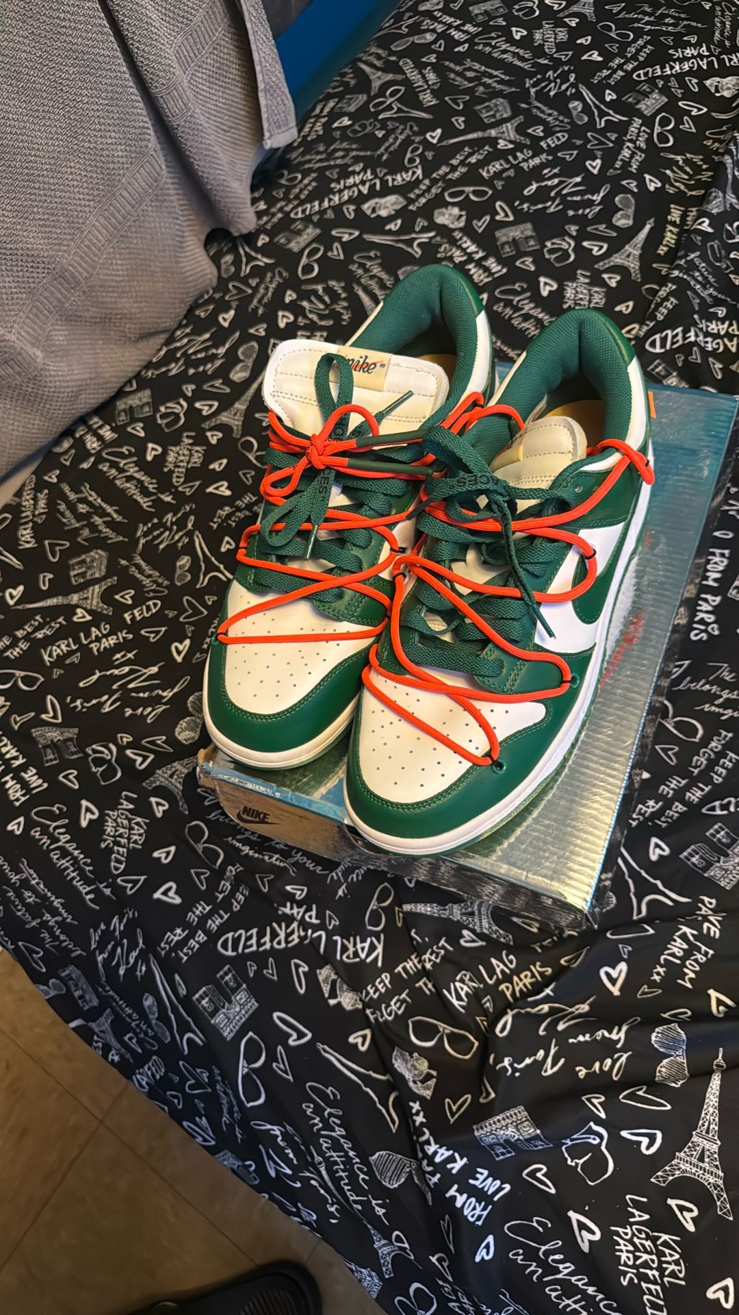 Green Orange White Nike Off white