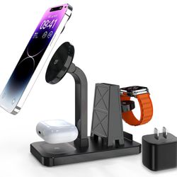 4 in 1 Wireless Charging Station 20W Charger Fast Magnetic Charger Stand