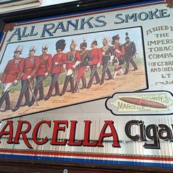 Pub Smoke Shop Vintage Mirror Marcella Cigars 