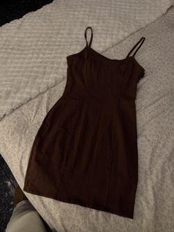 h&m / short dress / brown / size: small