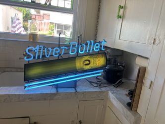 Vintage Silver Bullet Neon Sign