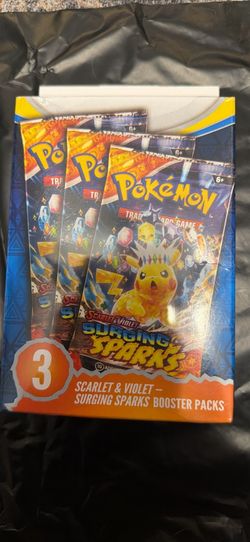 Pokemon Scarlet & Violet Surging Sparks Hanger Box - 3x Booster Packs Sealed New