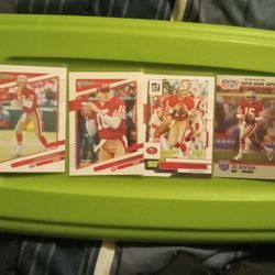 Donruss, Pro Set 4 Card Lot Of Joe Montana Cards 