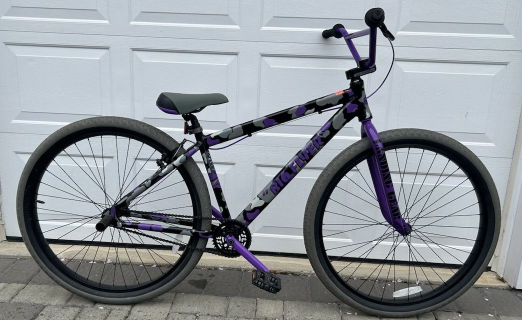 SE Purple Camo Big Flyer 29 Inch BMX Bike