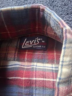 Levi's Regular Fit Plaid Flannel Shirt Medium