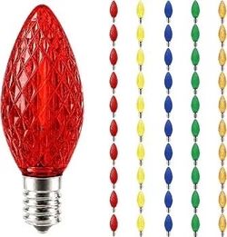 Brand new in box GvvooHome C9 LED Replacement Christmas Light Bulbs, Multicolor C9 LED Bulbs 50 Pack C9 Shatterproof LED Bulbs, E17 Base C9 christm
