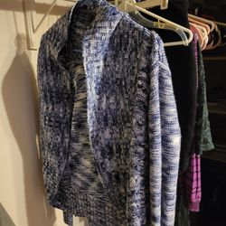 Blue & White Sweater