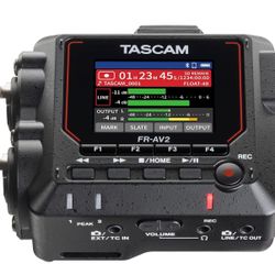 TASCAM FR-AV2 Compact 32-bit Float Field Recorder and Timecode Generator with Mixer