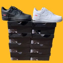 Nike Air Force 1 Supreme Low White SP Size 10 Shoes Sneakers New DS Deadstock Box Logo