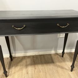 Bombay Solid Wood End Table | Matte Grey Refinished 