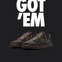 Jordan 1 Low Travis Scott’s Velvet Brown 