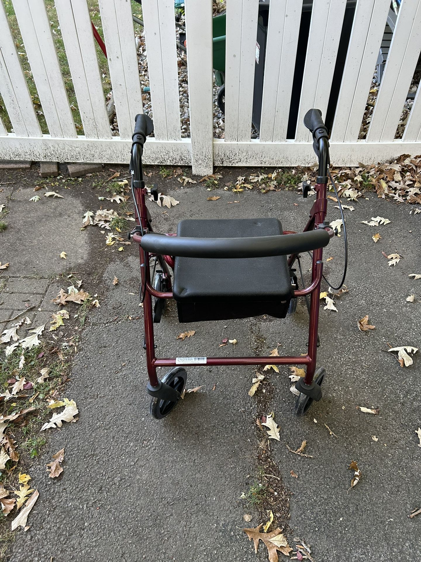 Revolution Mobility Wheeled Walker Maroon With Compartment